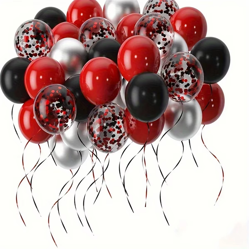 Balloon Pump Hand - 32pcs Balloon Set with Red and
