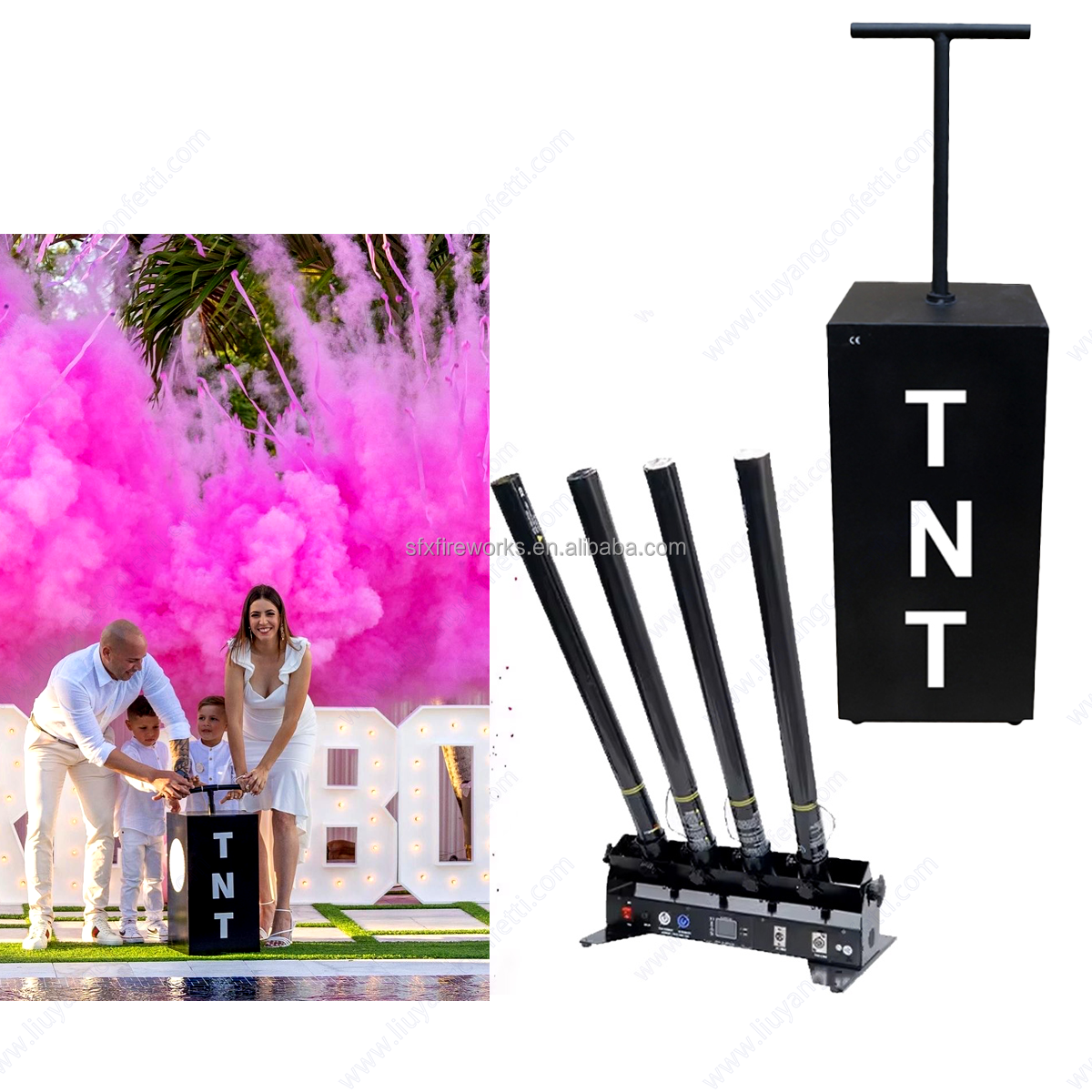 Electric Gender Reveal Smoke B - Confetti Cannon Tube ulasan dan harga