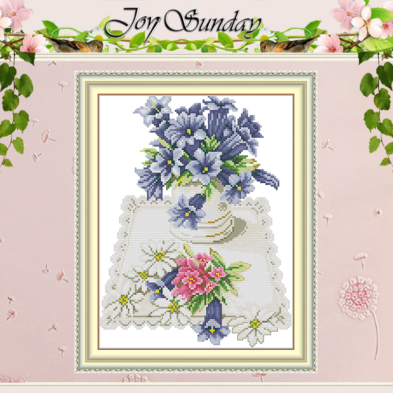 Blue Flowers On Lace Napkins P - Napkin Folding Set ulasan dan harga