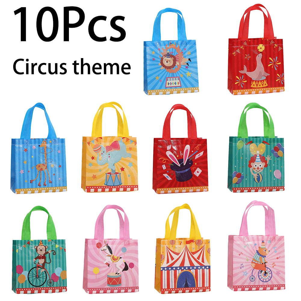 10Pcs Cute Circus Theme Non-wo - Event Party Shop ulasan dan harga