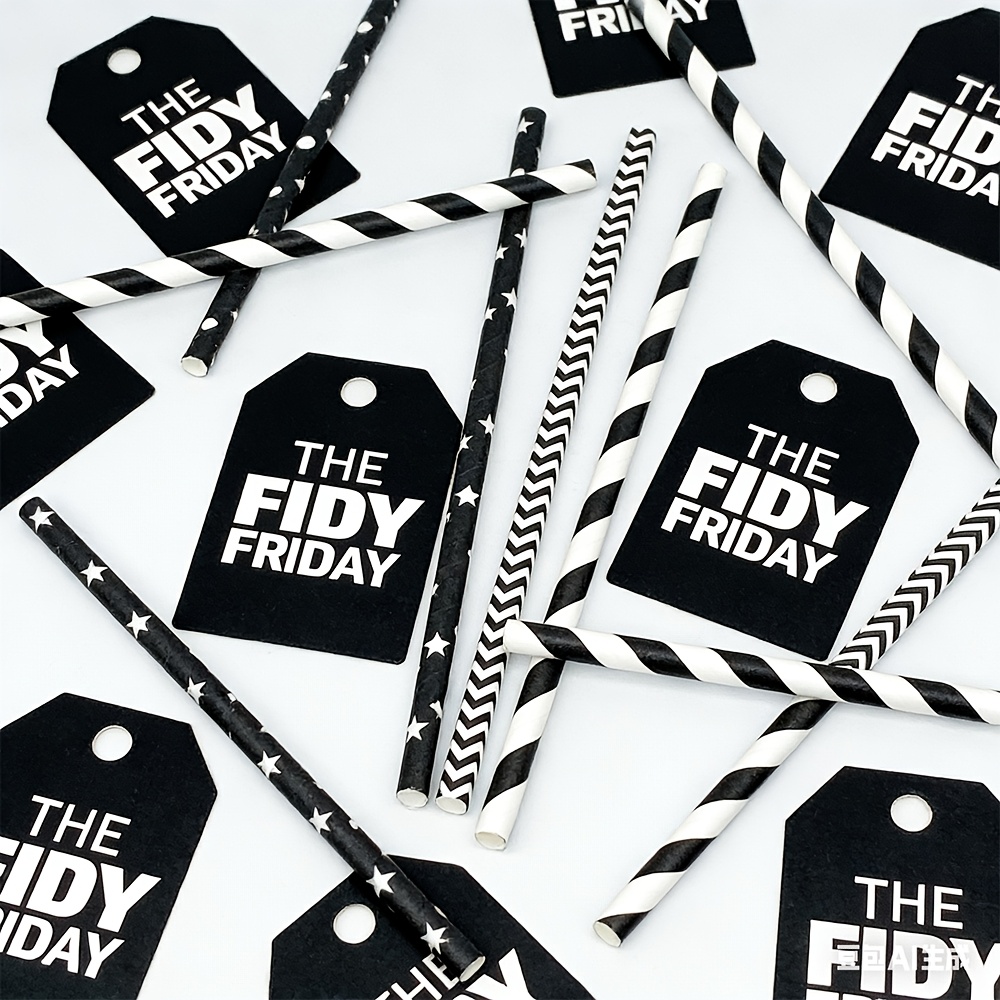 100pcs of disposable black mix - Paper Straw Color ulasan dan harga