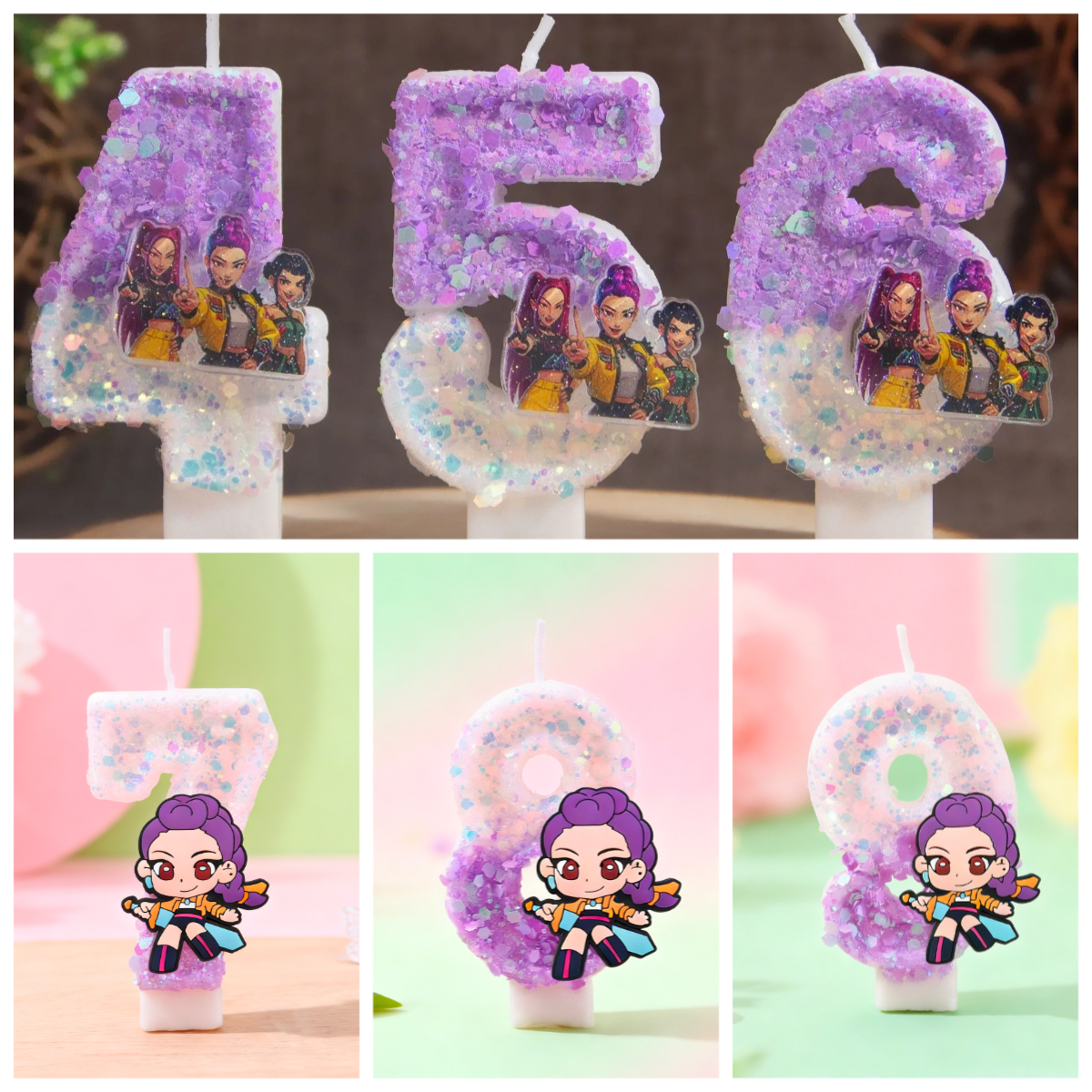 Cartoon 1-9 Birthday Candles,  - Event Party Shop ulasan dan harga