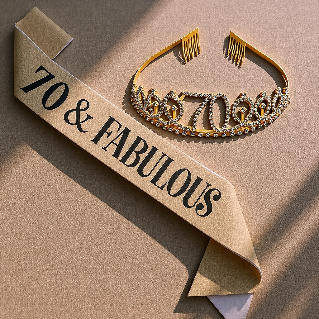1Set Senior Birthday Tiara Sas - Birthday Sash Glitter ulasan dan harga