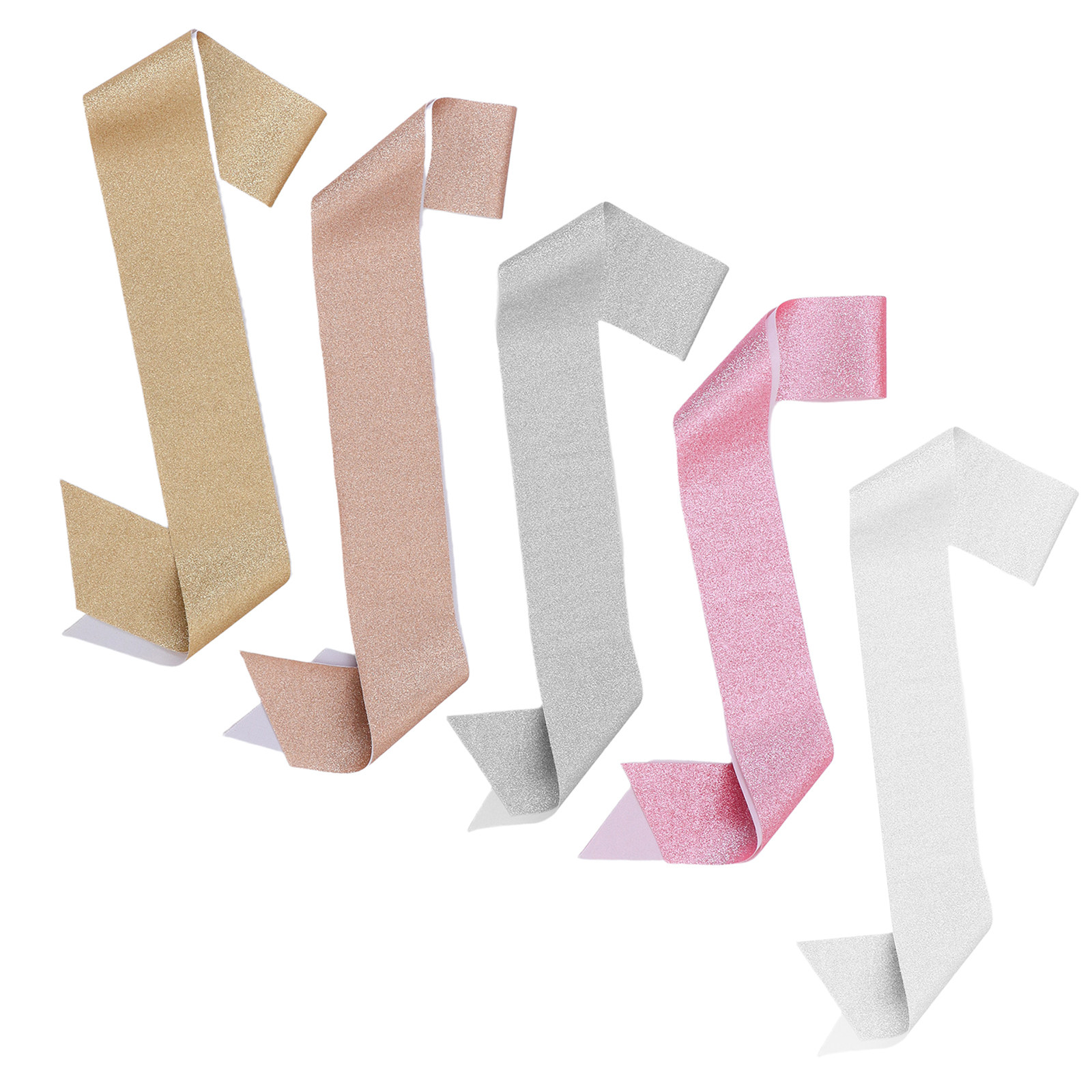5Pcs Blank Glitter Sash DIY Cr - Birthday Sash Glitter ulasan dan harga