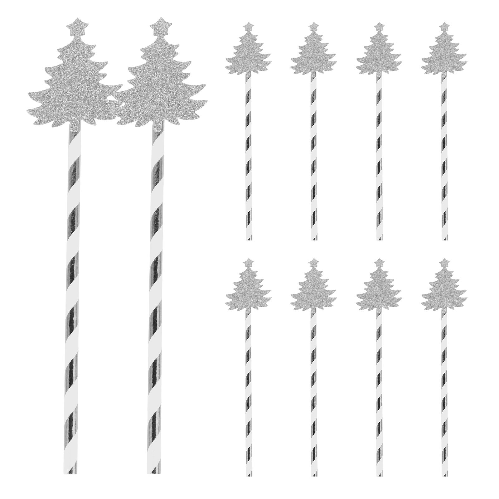 25Pcs Christmas Tree Paper Str - Paper Straw Color ulasan dan harga