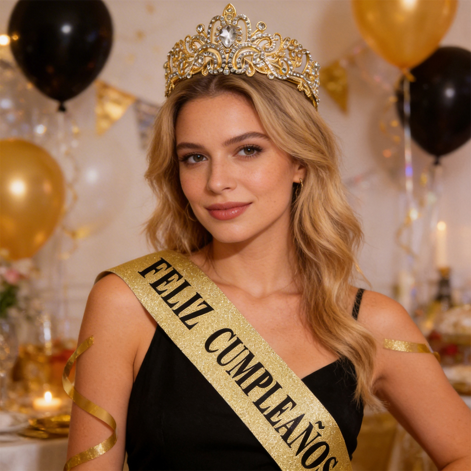 Gold Glitter Feliz Cumpleaños  - Birthday Sash Glitter ulasan dan harga