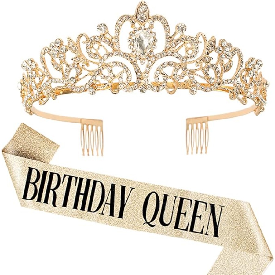 Birthday Queen Sash & Rhinesto - Birthday Sash Glitter ulasan dan harga