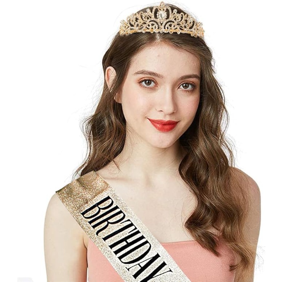 Birthday Queen Sash & Rhinesto - Birthday Sash Glitter ulasan dan harga