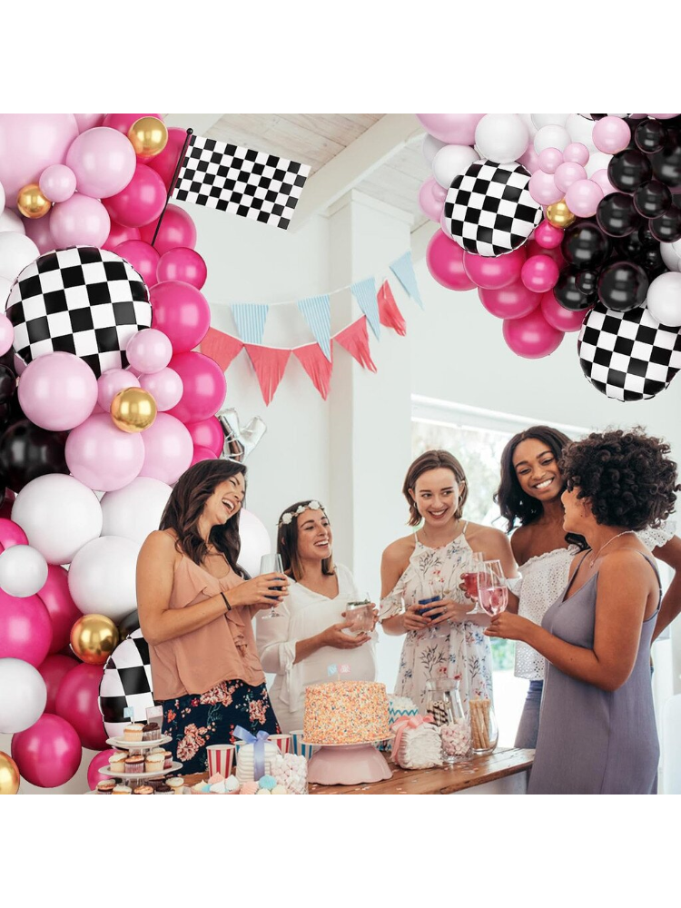 116Pcs Pink Race Car Balloon A - Balloon Arch Kit ulasan dan harga