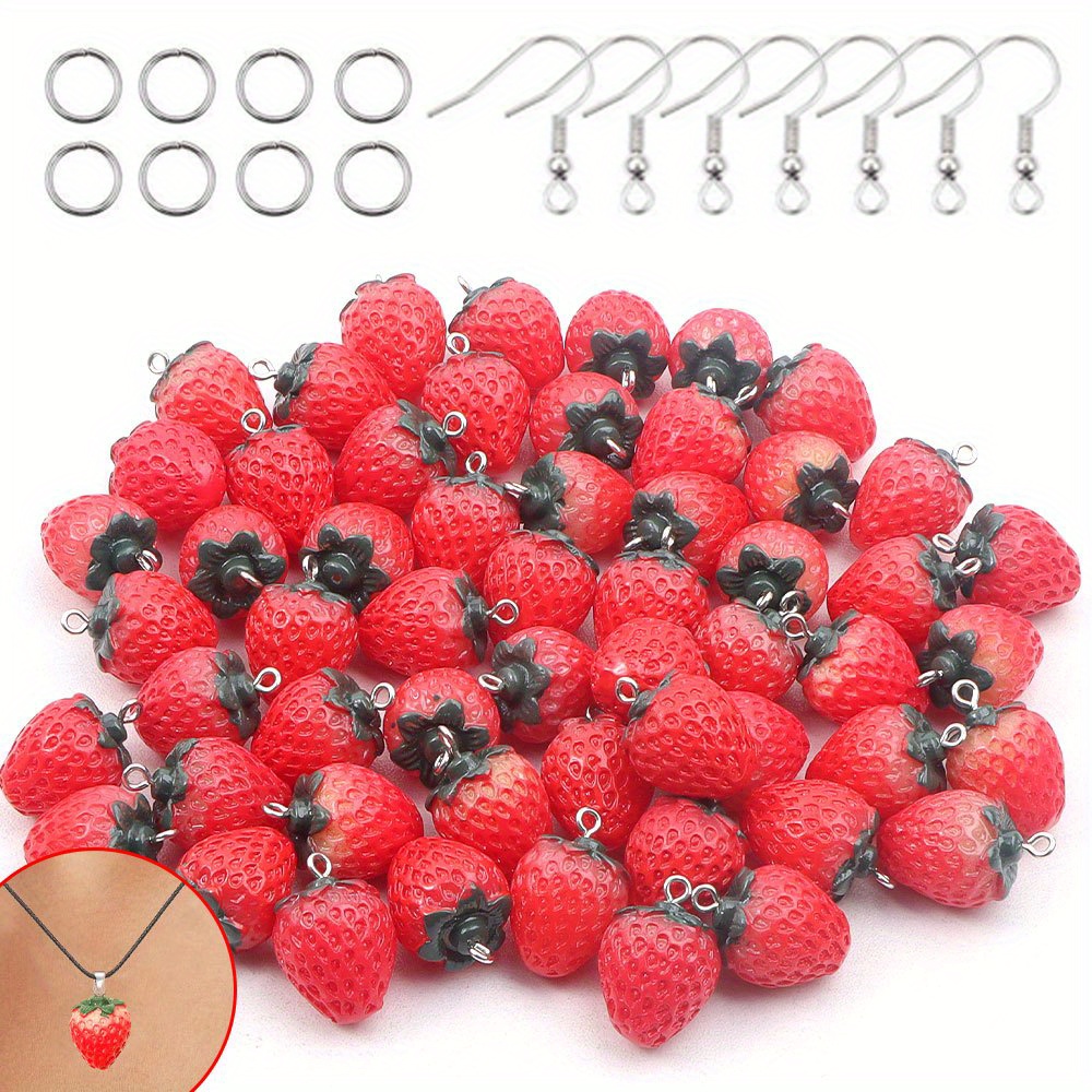 12/27/54pcs Red Resin Strawber - Event Suppliers ulasan dan harga