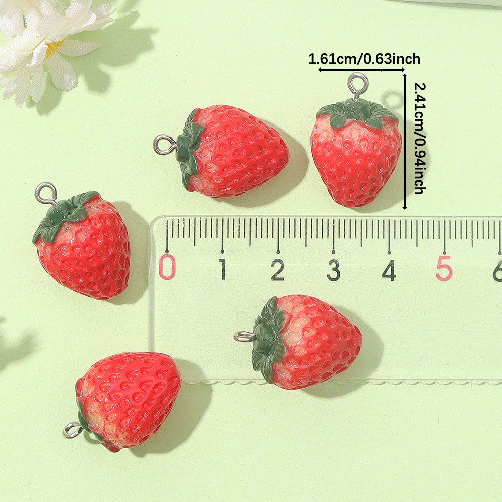 12/27/54pcs Red Resin Strawber - Event Suppliers ulasan dan harga