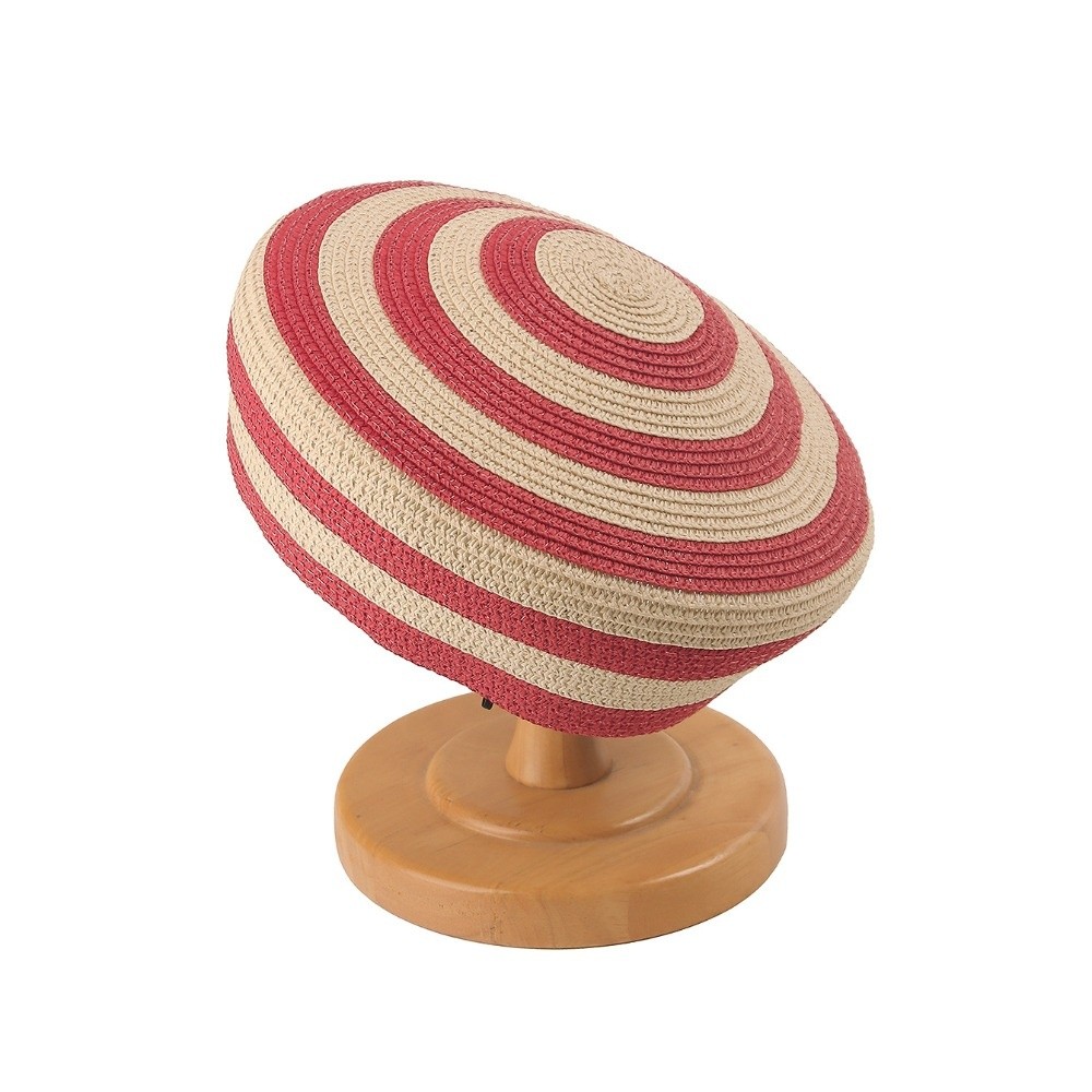 Brim Hat Striped Pattern Straw - Paper Straw Color ulasan dan harga