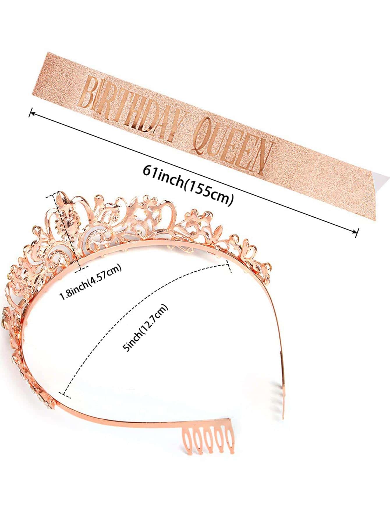Bling Rhinestone Crystal Crown - Birthday Sash Glitter ulasan dan harga