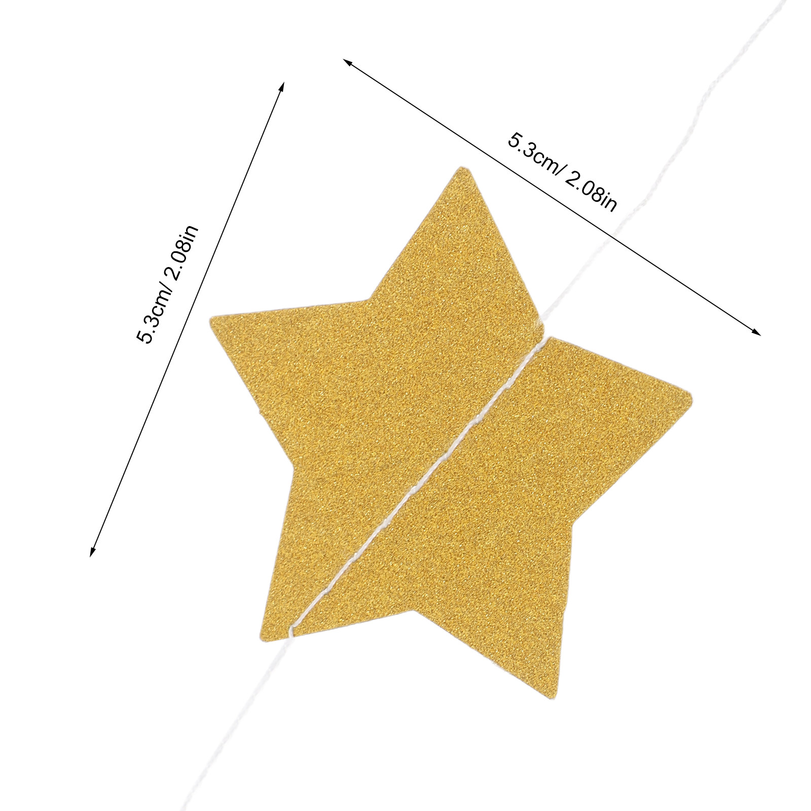 2Pcs Party Garland Gold Glitte - Party Banner Gold ulasan dan harga