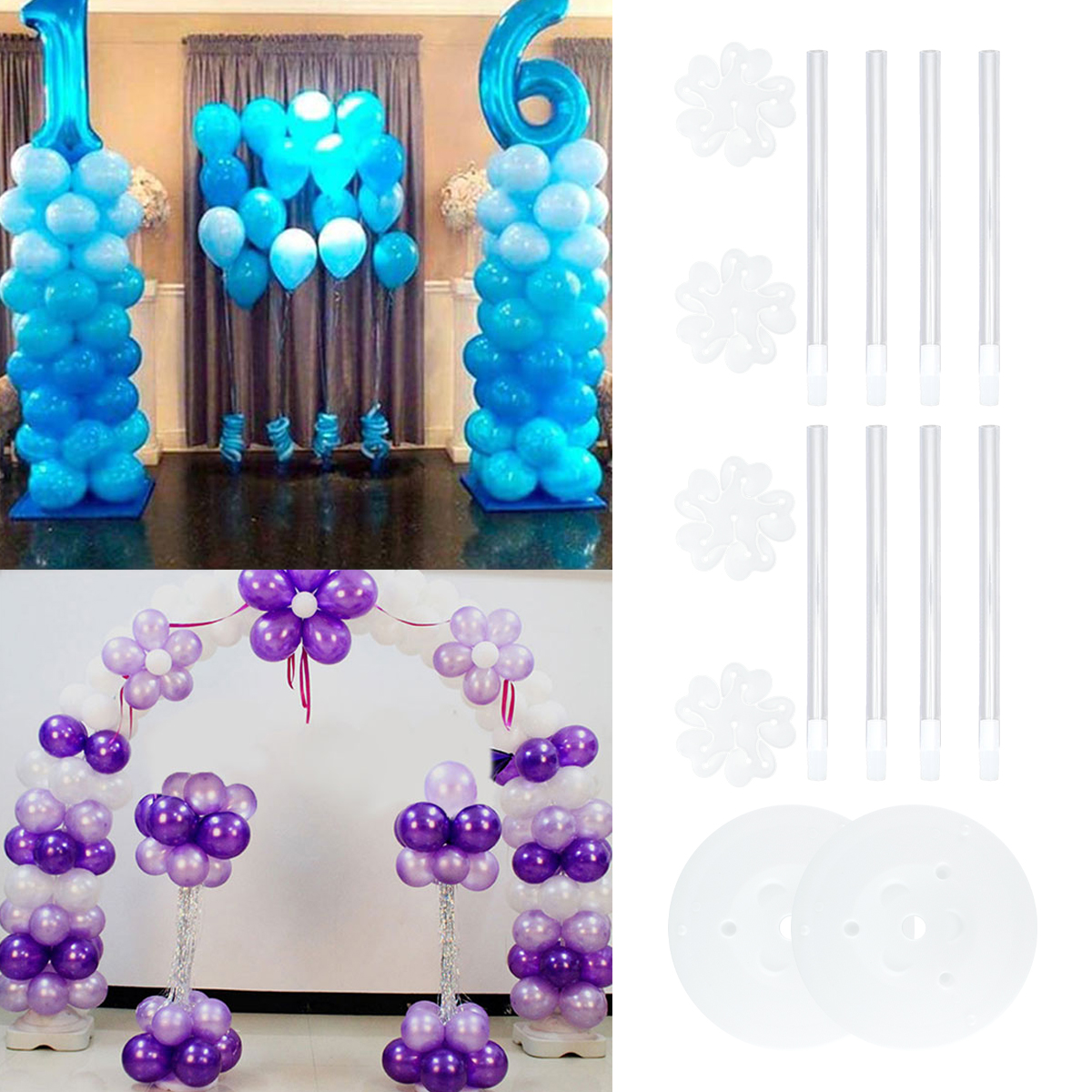 2Sets Balloon Column Stand Kit - Balloon Arch Kit ulasan dan harga