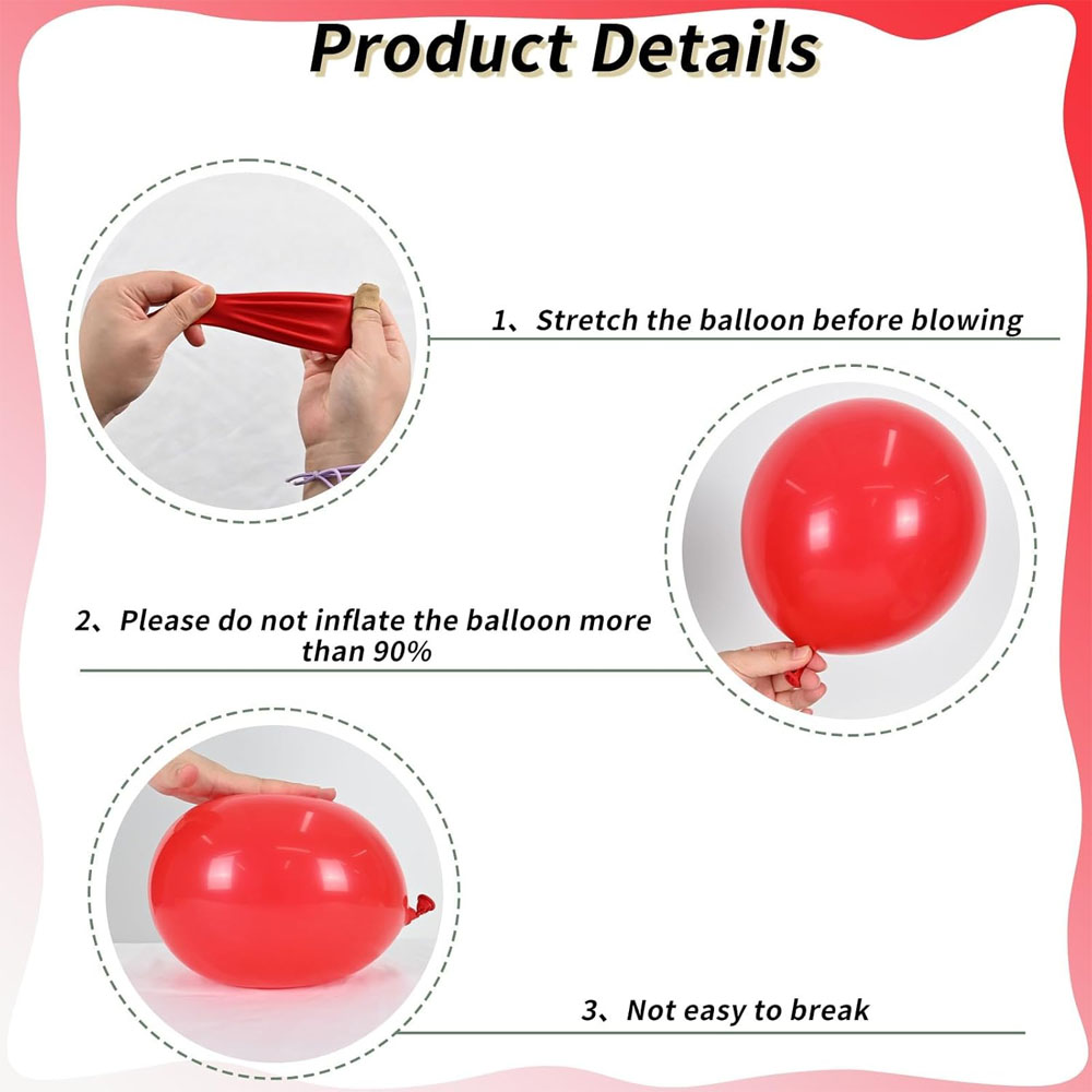 Black Red Blue Latex Balloons  - Balloon Arch Kit ulasan dan harga