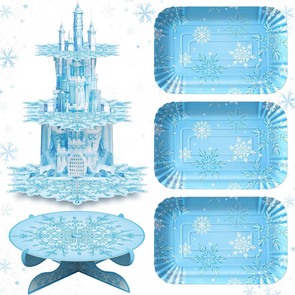 3-Tier Blue Castle Cupcake Sta - Cupcake Stand Tier ulasan dan harga