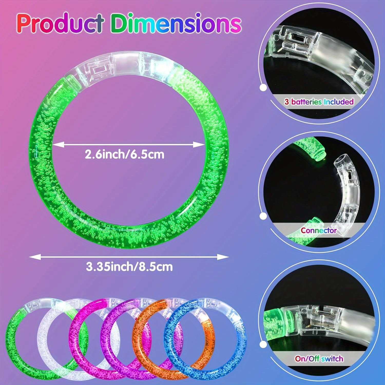 Glow-Up Party Bracelets Pack – - Event & Party Supply ulasan dan harga