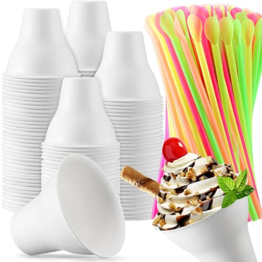 Set Snow Cone Cups and Straws  - Paper Straw Color ulasan dan harga