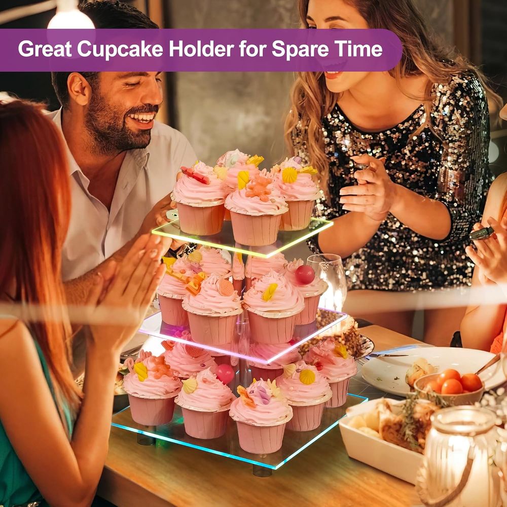 3-Tier Acrylic Cupcake Tower w - Cupcake Stand Tier ulasan dan harga