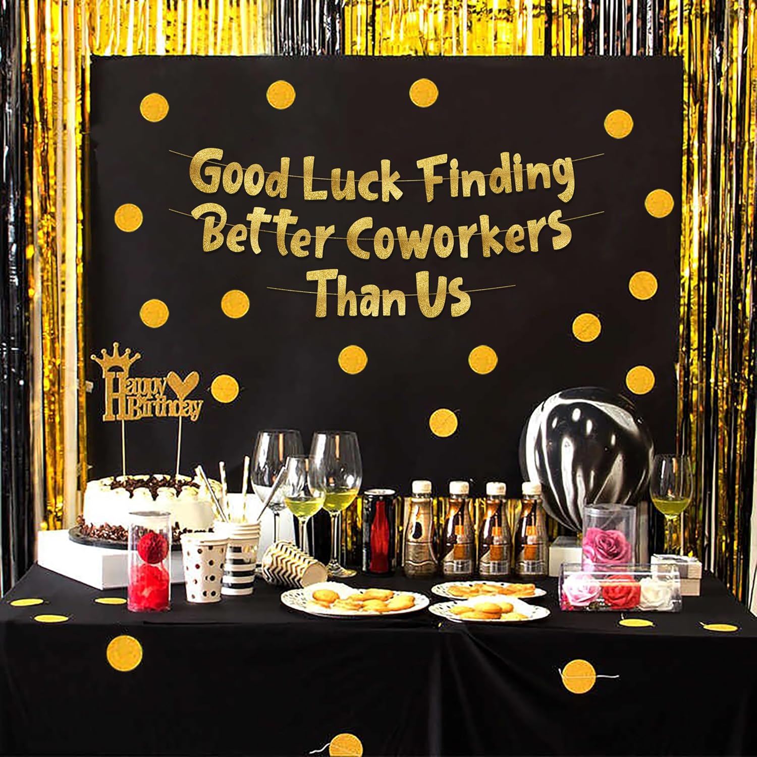 Good Luck Finding Better Cowor - Party Banner Gold ulasan dan harga