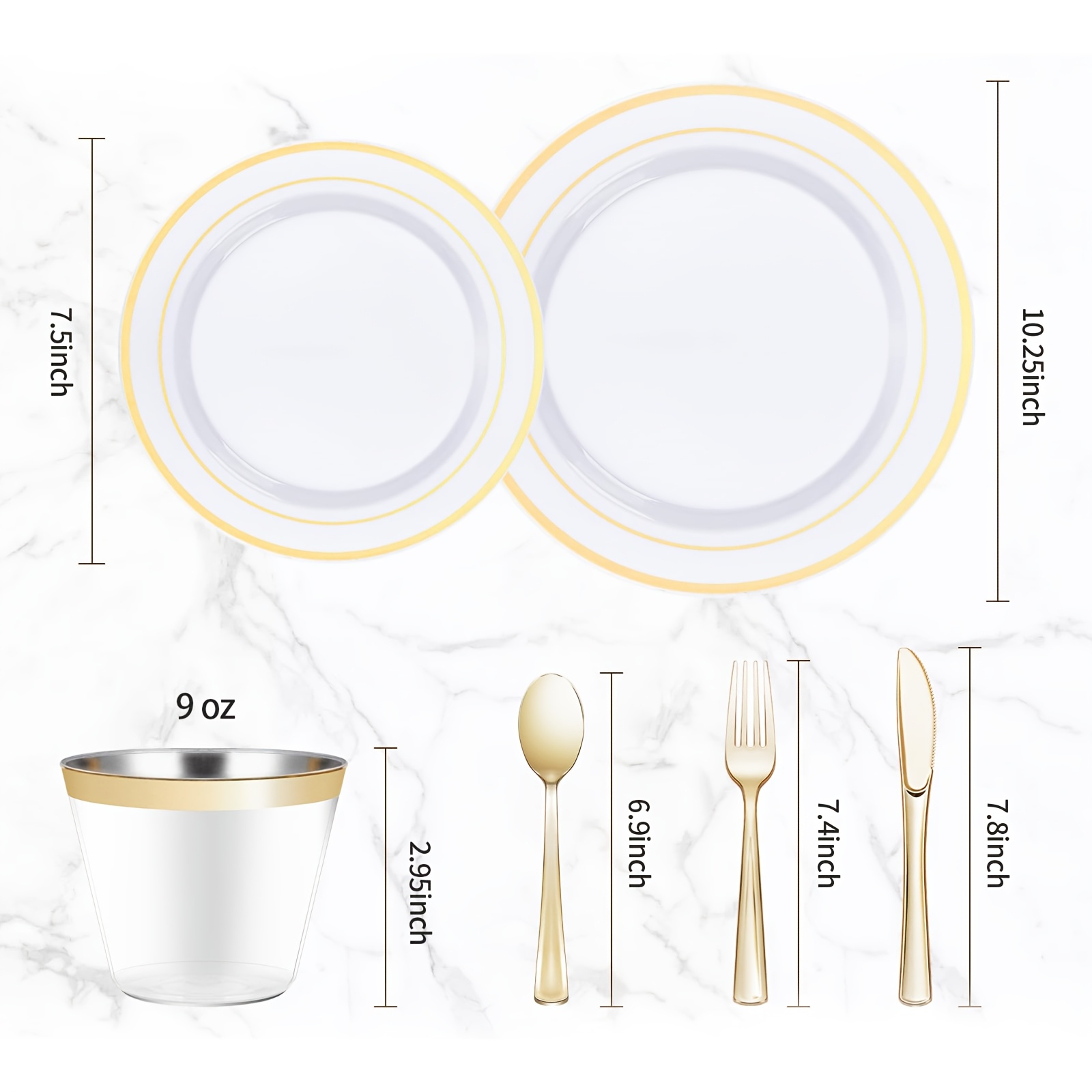 700-Piece Elegant Golden-Trimm - Napkin Folding Set ulasan dan harga