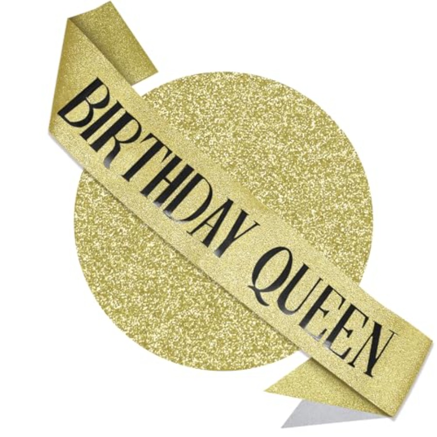 Birthday Queen Sash Glitter Go - Birthday Sash Glitter ulasan dan harga