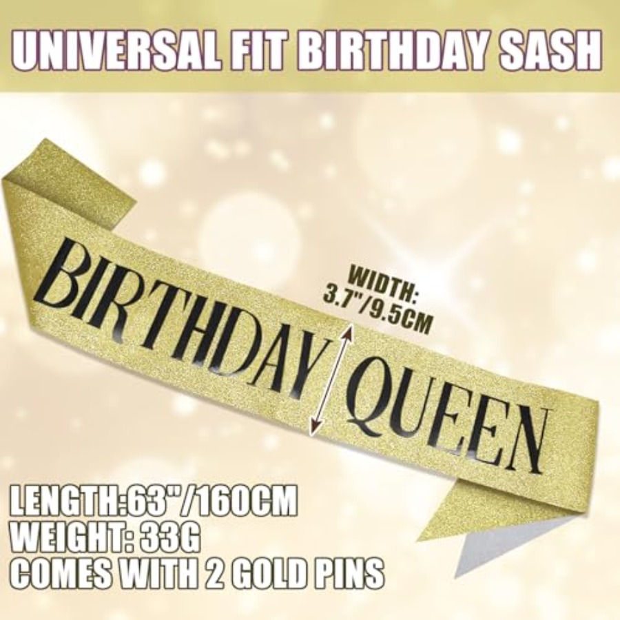 Birthday Queen Sash Glitter Go - Birthday Sash Glitter ulasan dan harga