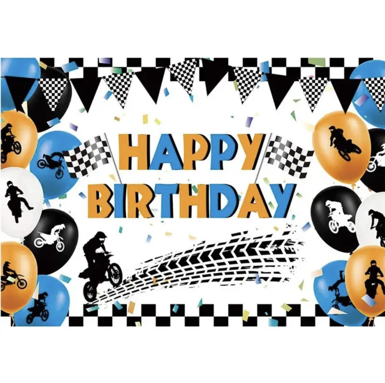 Motocross Racing Theme Backdro - Dessert Table Backdrop ulasan dan harga