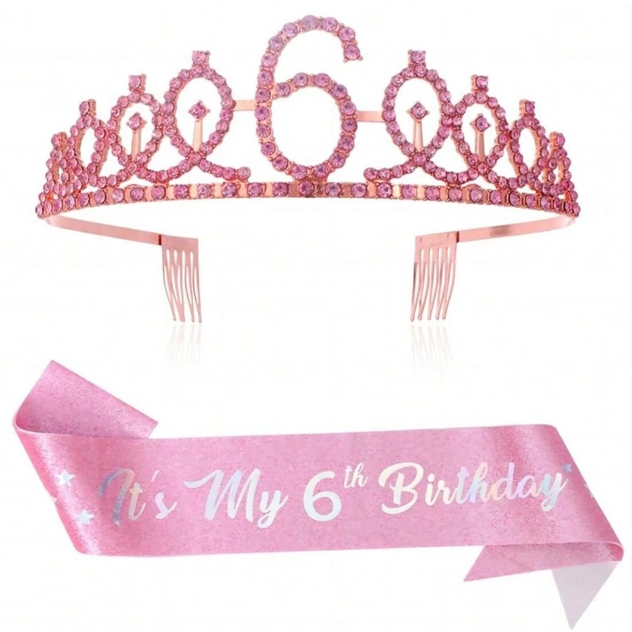 Glitter Birthday Crown Sash Wo - Birthday Sash Glitter ulasan dan harga
