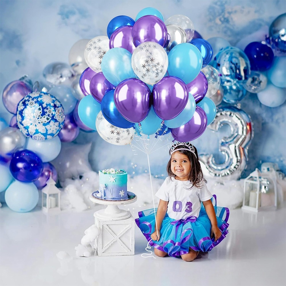 Winter Wonderland Snowflake Ba - Balloon Arch Kit ulasan dan harga
