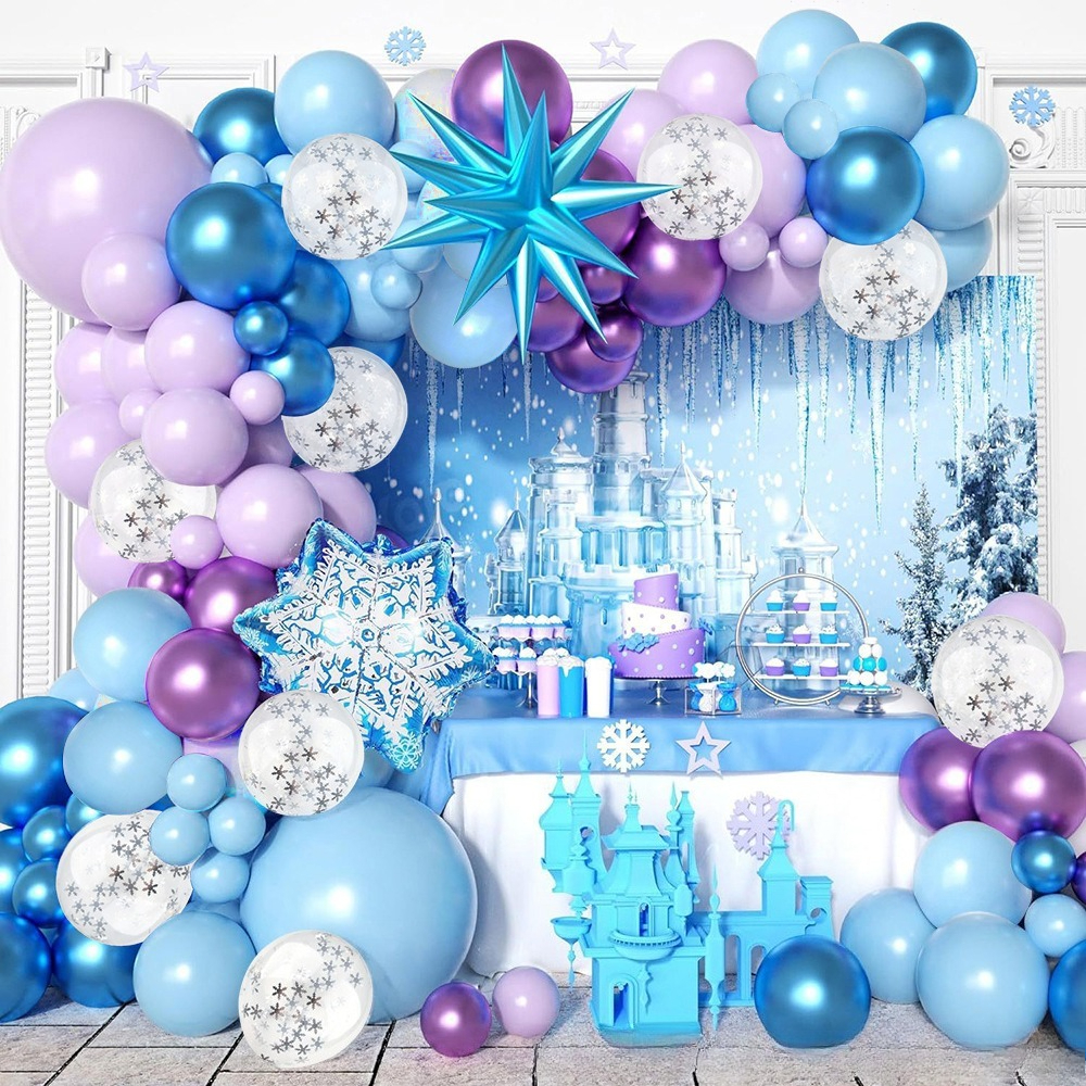 Winter Wonderland Snowflake Ba - Balloon Arch Kit ulasan dan harga