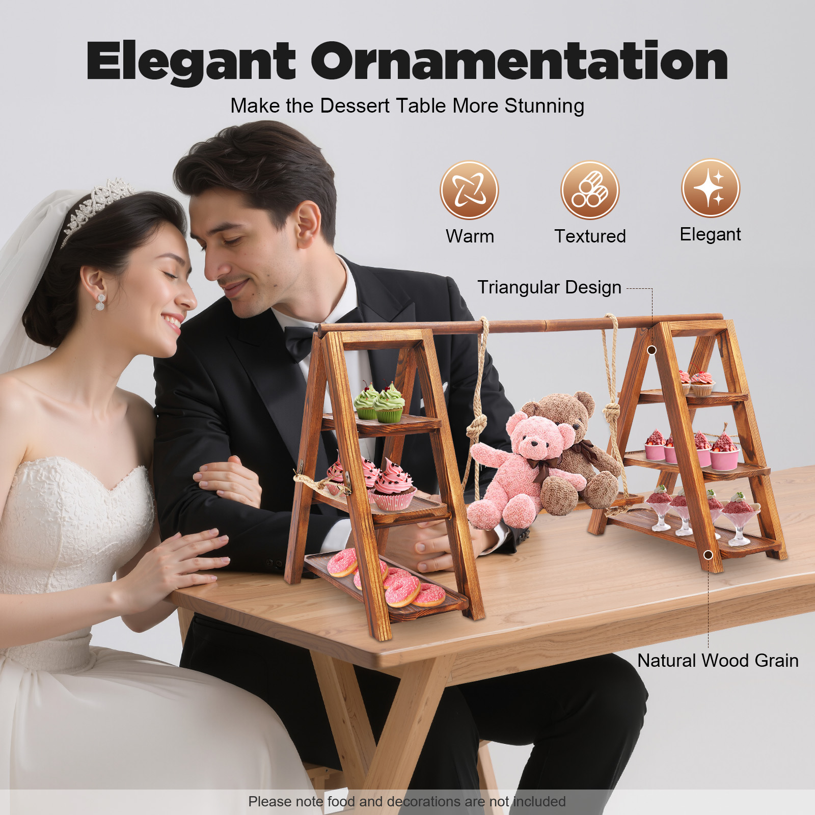 Wooden 3 Tier Cupcake Stand wi - Cupcake Stand Tier ulasan dan harga