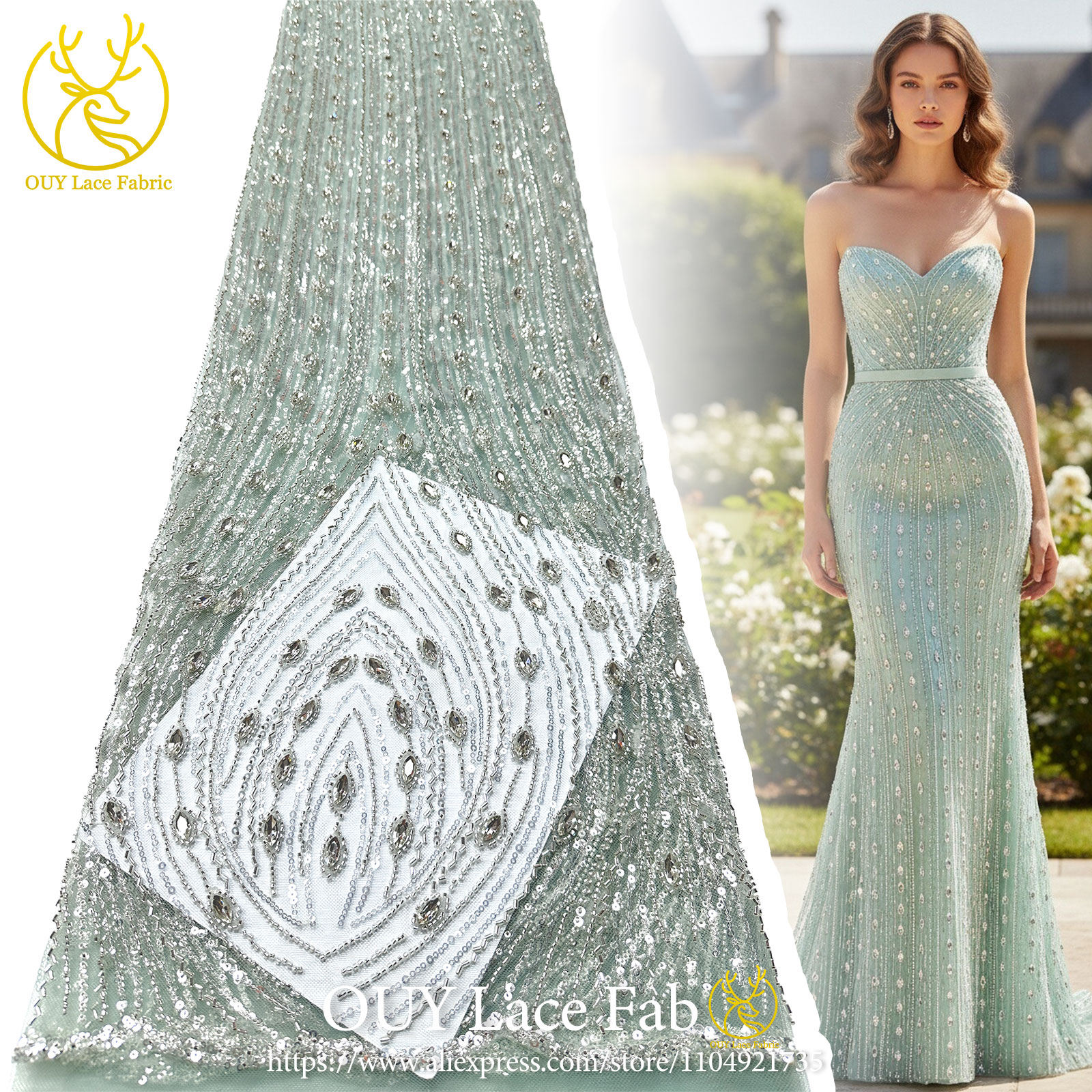 Luxurious Nigerian Diamond Lac - Glitter Tablecloth ulasan dan harga
