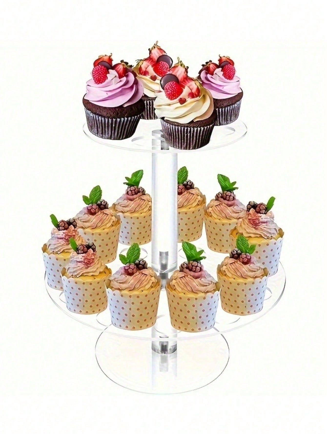 1 pc 16 hole acrylic transpare - Cupcake Stand Tier ulasan dan harga