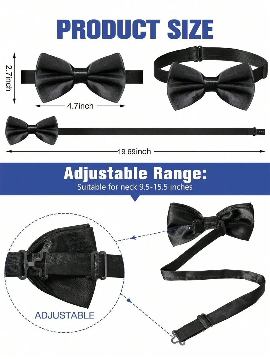Mens Solid Color Satin Pre-Tie - Event & Party Supply ulasan dan harga