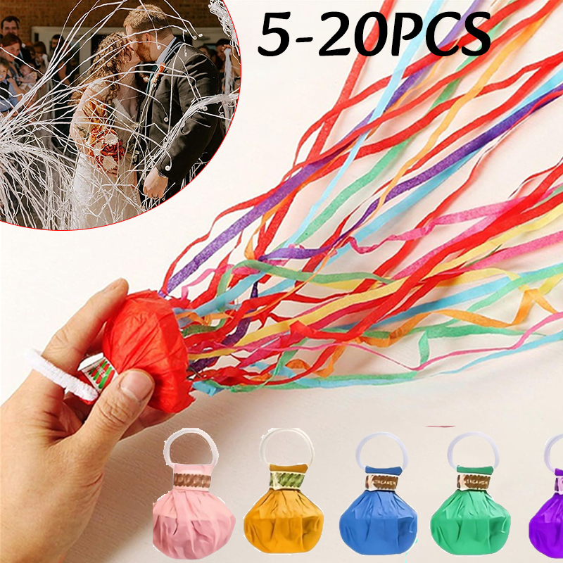 5-20pc Colorful Hand Throw Str - Confetti Cannon Tube ulasan dan harga