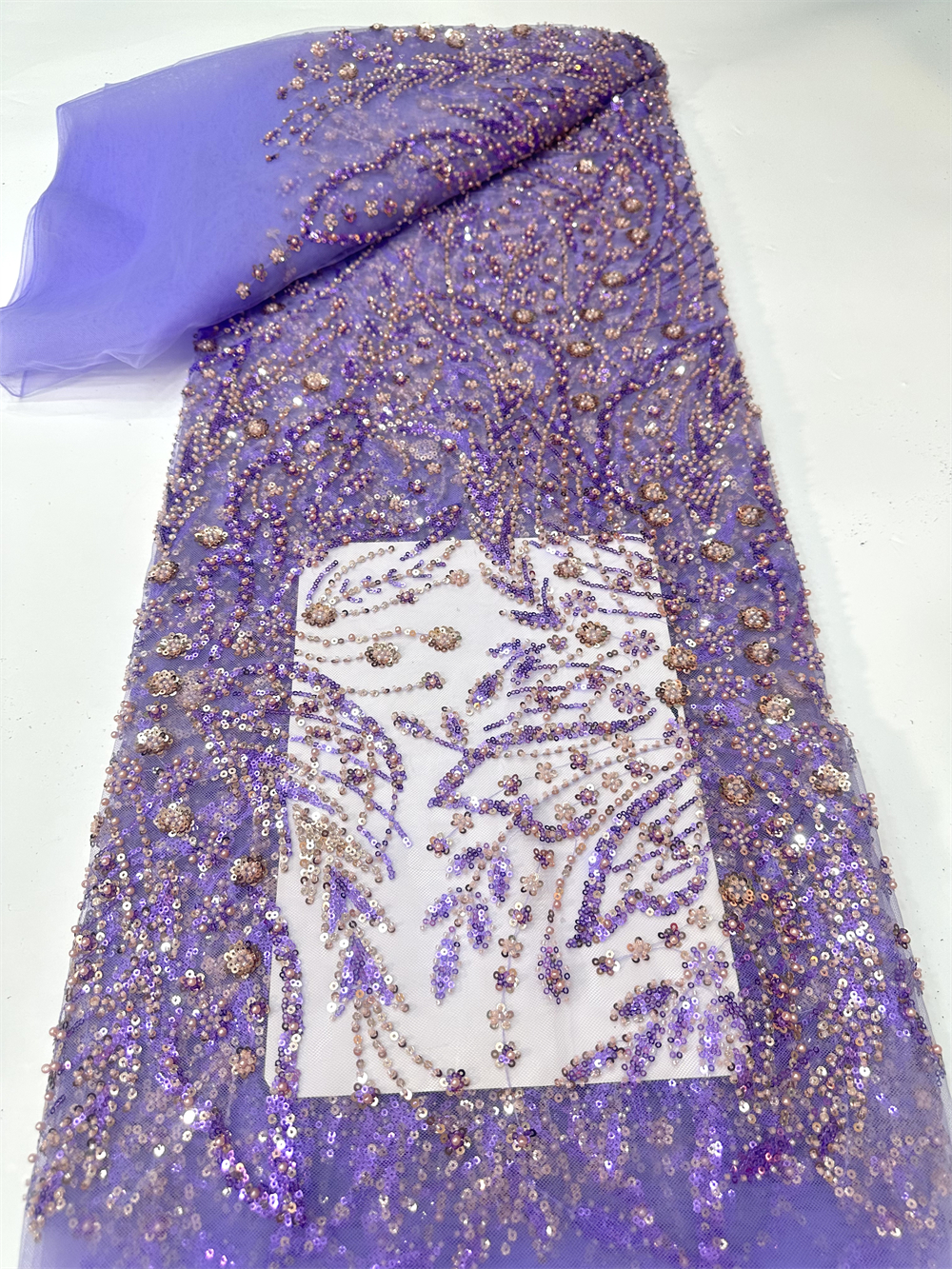 African Luxury French Beaded L - Glitter Tablecloth ulasan dan harga