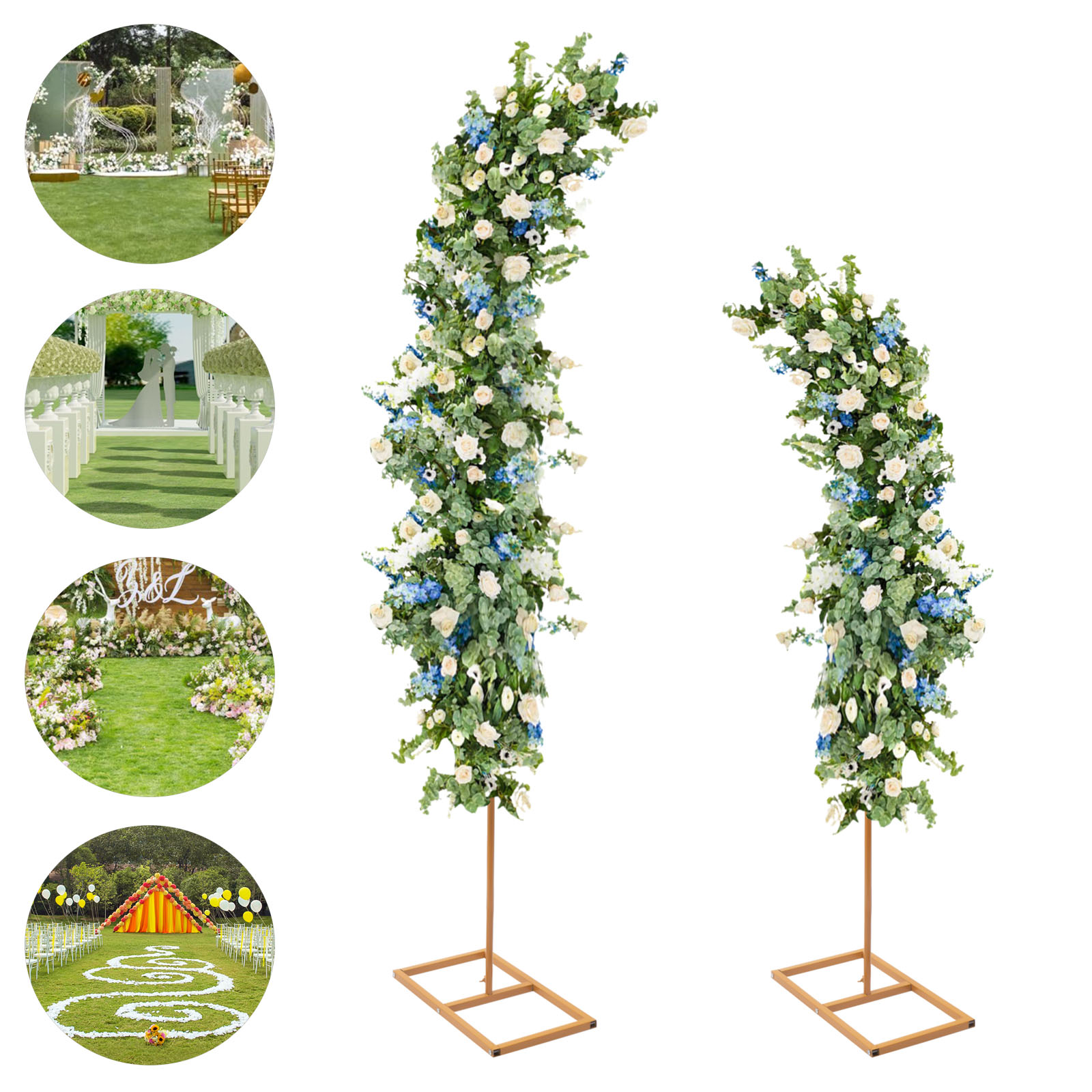 Set of 2 | Gold Metal Curved T - Photo Booth Frame ulasan dan harga