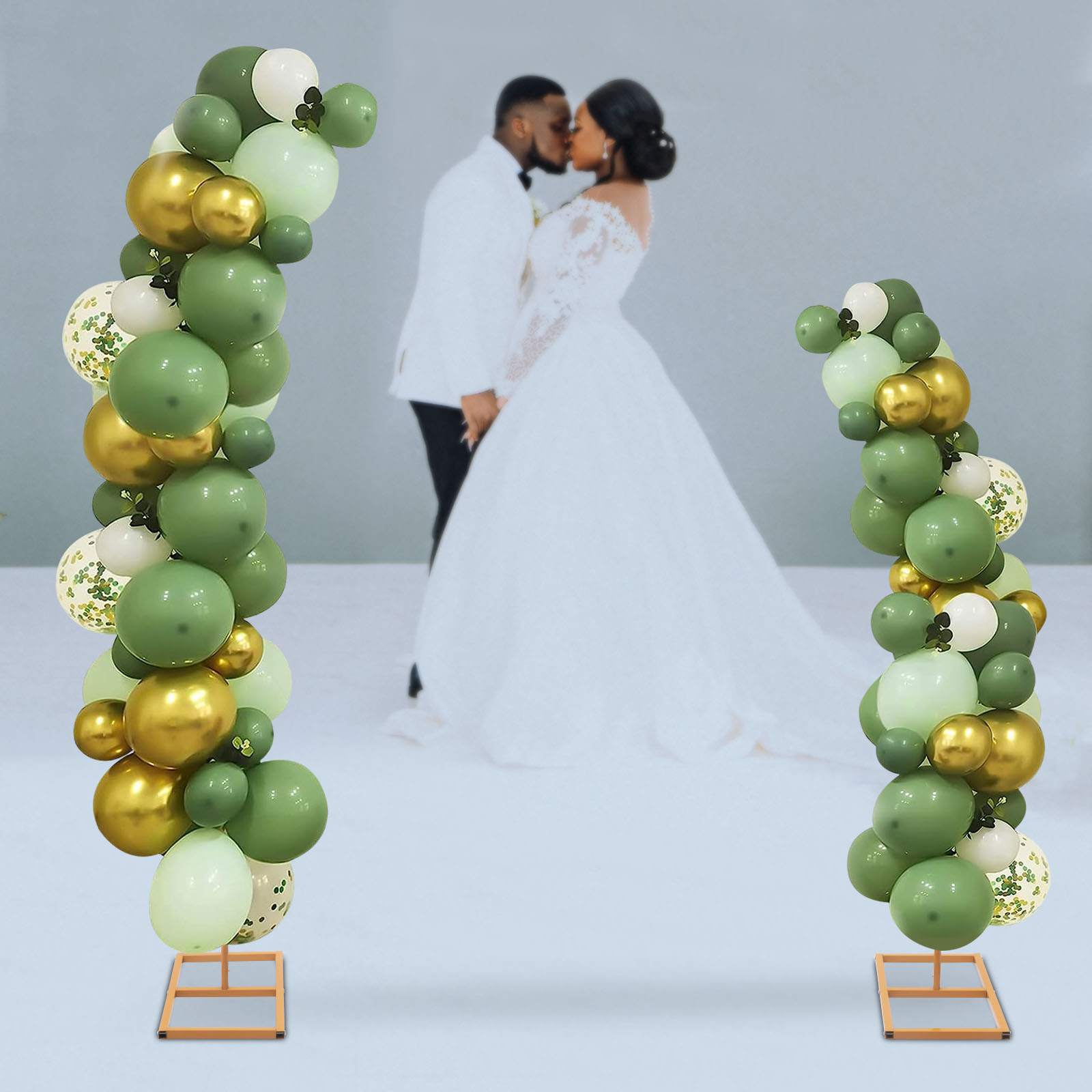 Set of 2 | Gold Metal Curved T - Photo Booth Frame ulasan dan harga