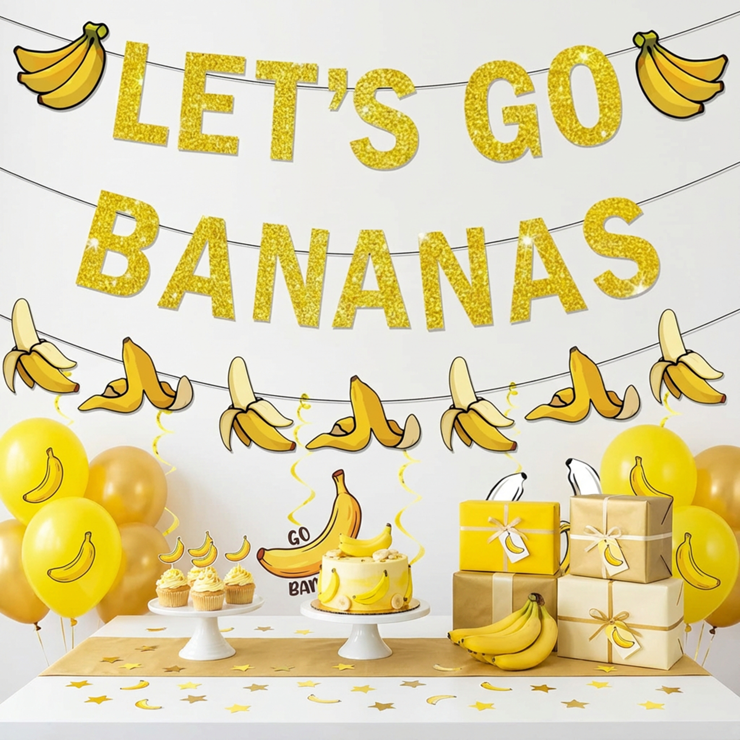 1Set Yellow Bananas Birthday B - Let'S Party Event Supply ulasan dan harga
