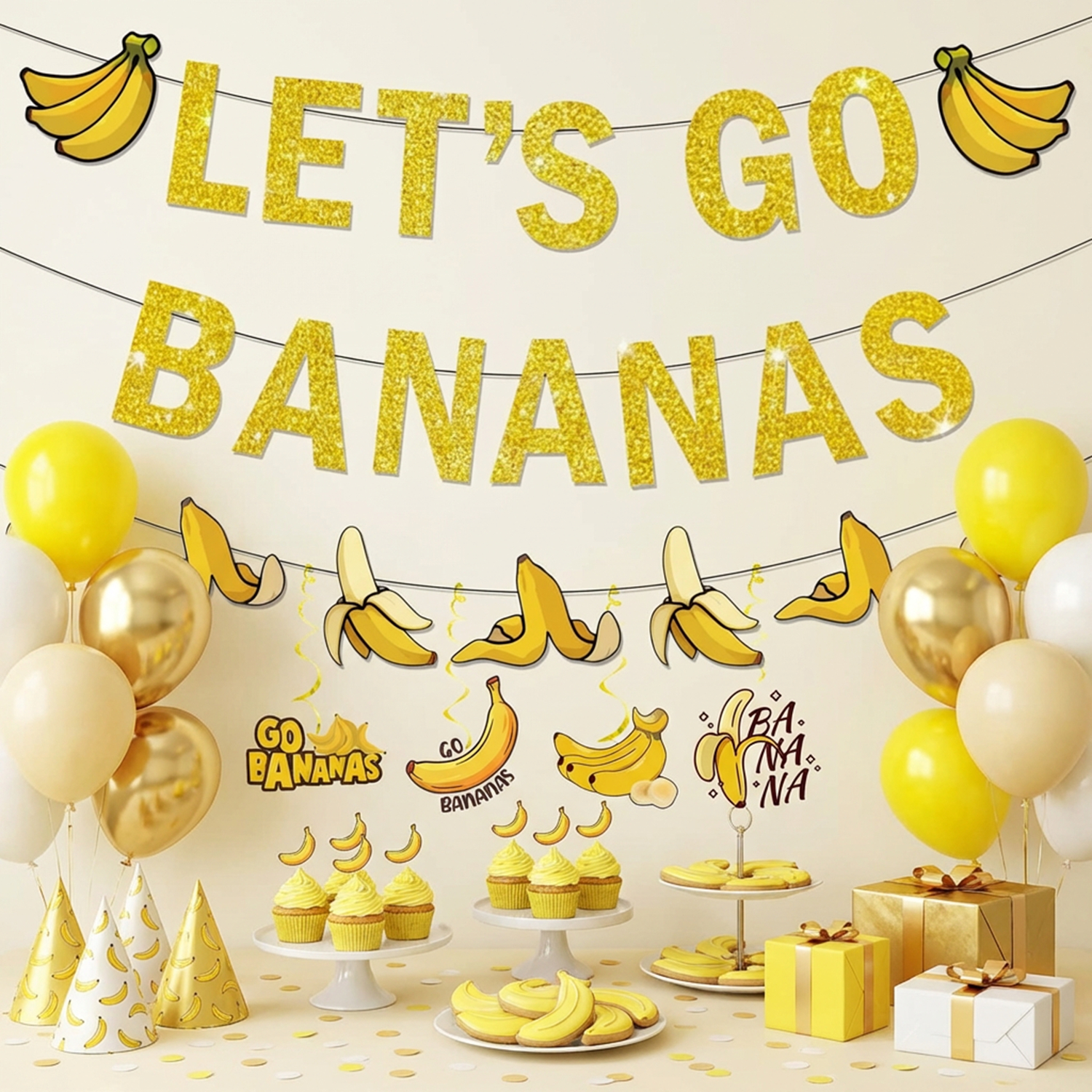 1Set Yellow Bananas Birthday B - Let'S Party Event Supply ulasan dan harga